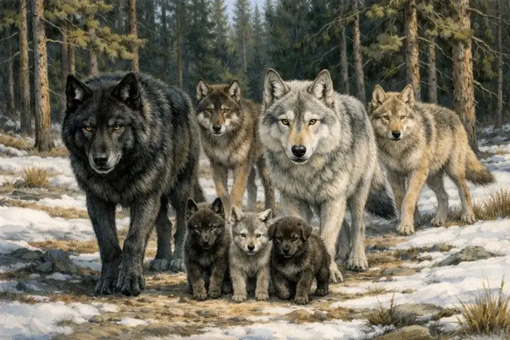 How Wolves Run a Family Pack