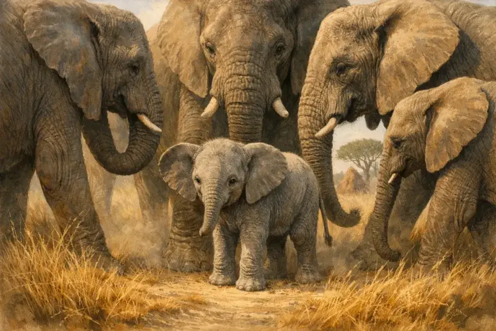 La famille d'éléphants qui se parle à travers le sol 2