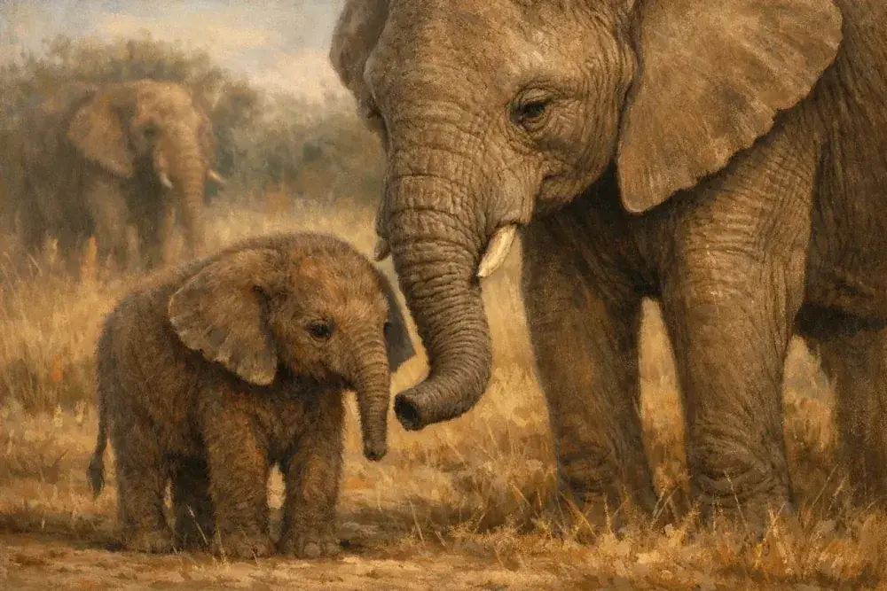 La famille d'éléphants qui se parle à travers le sol 3